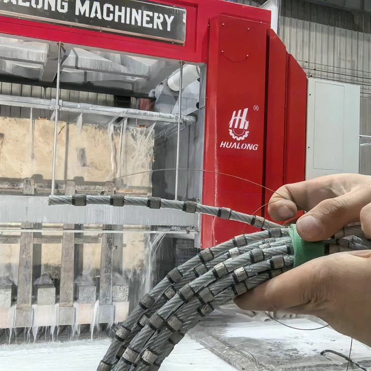 Multiwire Machine For Sawing Stone Blocks